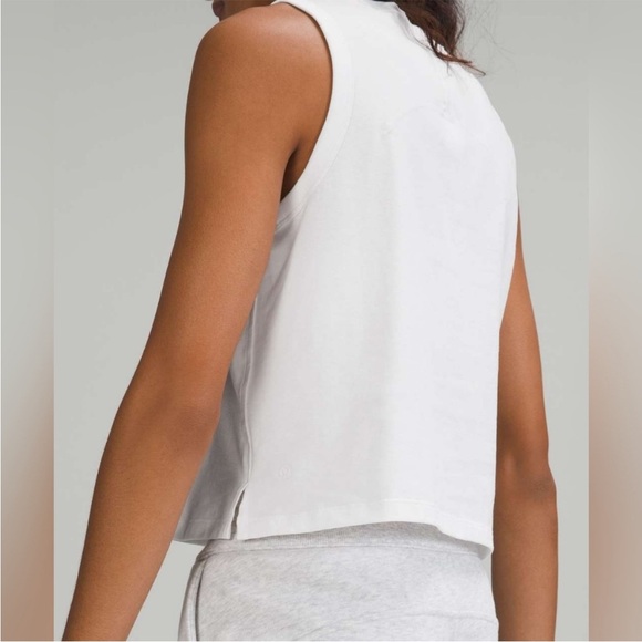 Lululemon Classic-Fit Cotton-Blend Tank Top, White size small - Picture 3 of 6
